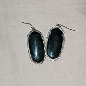 Kendra Scott Elle earrings, black and silver